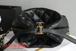 高仿香奈兒/Chanel Hobo系列菱格紋鏈條單肩包黑色：圖片 7