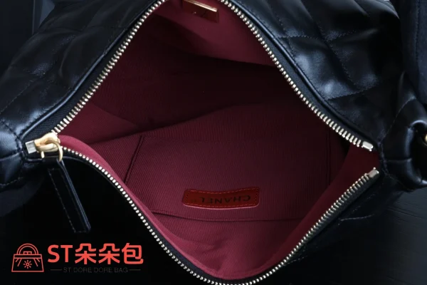 高仿香奈兒/Chanel Hobo系列菱格紋鏈條單肩包黑色：圖片 10