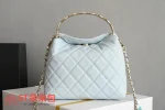 高仿香奈兒/Chanel Classic Collection 經典系列 菱格紋手提肩背包 米白色：圖片 3