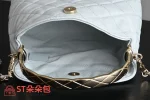 高仿香奈兒/Chanel Classic Collection 經典系列 菱格紋手提肩背包 米白色：圖片 10