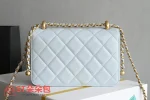 高仿香奈兒/Chanel 25s 口蓋包 淺藍色：圖片 3