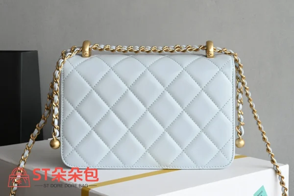 高仿香奈兒/Chanel 25s 口蓋包 淺藍色：圖片 3