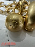 高仿香奈兒/Chanel 25S 經典菱格紋金屬鏈條白色盒子包：圖片 7