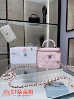 高仿香奈兒/Chanel Vanity系列Mini Vanity Case粉色小包：圖片 2