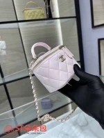 高仿香奈兒/Chanel Vanity系列Mini Vanity Case粉色小包：圖片 7