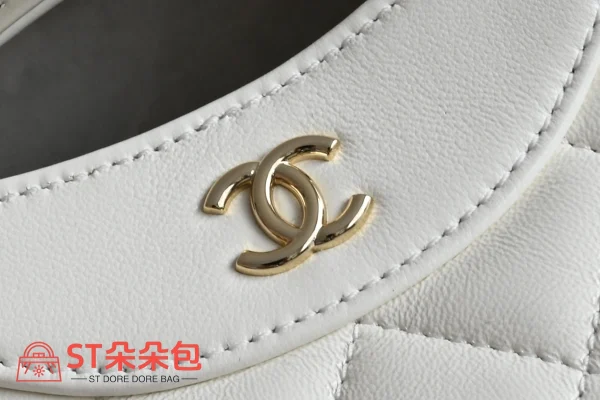 高仿香奈兒/Chanel Coco Cap 菱格紋白色手提斜挎包：圖片 7