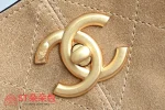 高仿香奈兒/Chanel Drawstring Bucket Bag 黑棕拼接水桶包：圖片 7