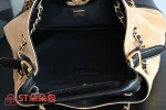 高仿香奈兒/Chanel Drawstring Bucket Bag 黑棕拼接水桶包：圖片 10