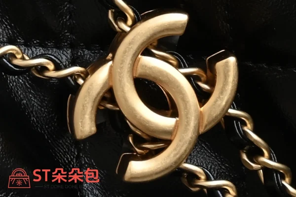 高仿香奈兒/Chanel Deauville 抽繩托特包 黑色：圖片 6