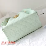 高仿香奈兒/CHANEL 25C Hobo 肩背包｜魚子醬小牛皮淺綠：圖片 5