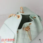 高仿香奈兒/CHANEL 25C Hobo 肩背包｜魚子醬小牛皮淺綠：圖片 6