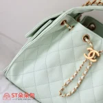 高仿香奈兒/CHANEL 25C Hobo 肩背包｜魚子醬小牛皮淺綠：圖片 7