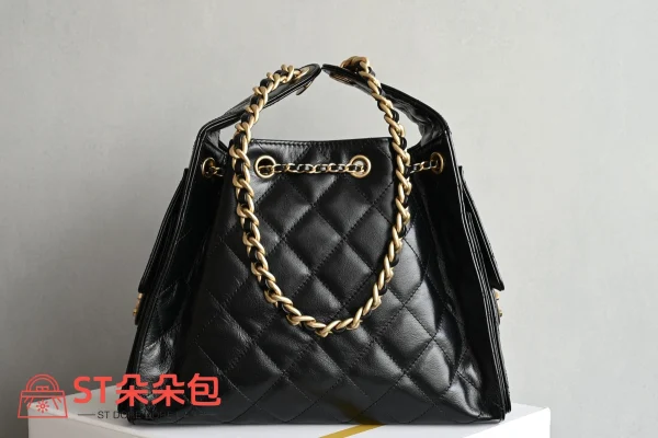 高仿香奈兒/Chanel Bucket Bag 水桶包 黑色：圖片 3
