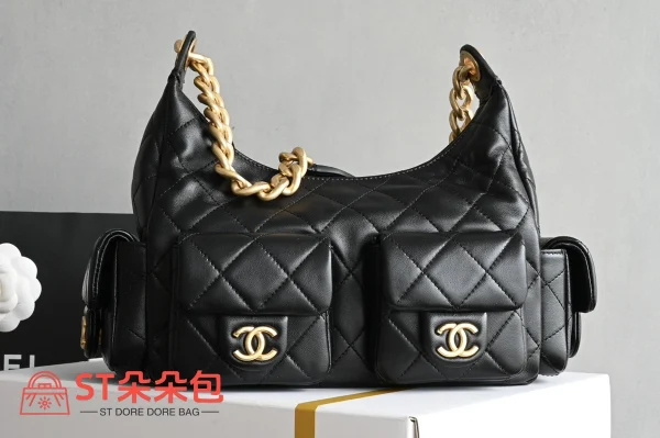 高仿香奈兒/Chanel 19系列 19 Hobo Bag 黑色：圖片 2