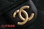 高仿香奈兒/Chanel 25C 黑色菱形格紋抽繩雙肩包：圖片 7