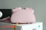 高仿香奈兒/Chanel Classic Backpack 菱格紋雙肩包 粉色：圖片 4