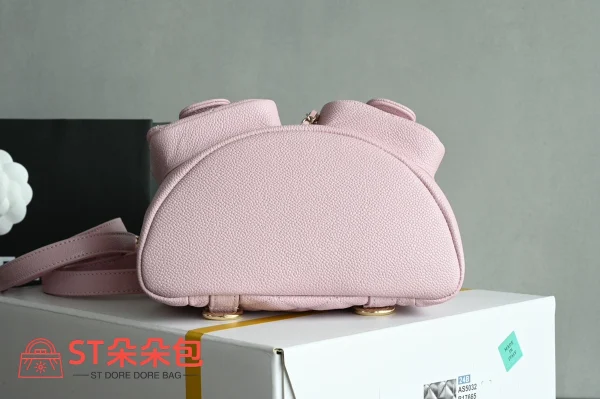 高仿香奈兒/Chanel Classic Backpack 菱格紋雙肩包 粉色：圖片 4