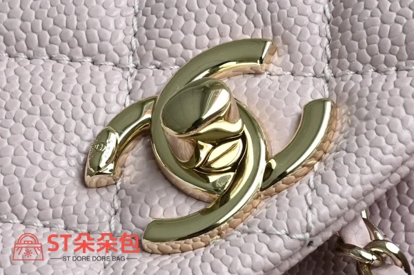 高仿香奈兒/Chanel Classic Backpack 菱格紋雙肩包 粉色：圖片 7