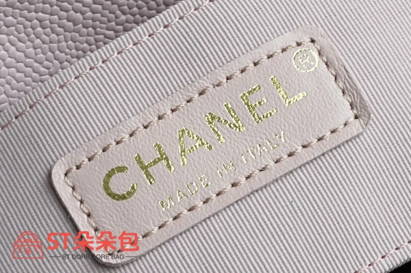 高仿香奈兒/Chanel Classic Backpack 菱格紋雙肩包 粉色：圖片 9