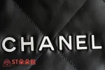 高仿香奈兒/Chanel 經典款菱格紋鏈條垃圾袋 黑色：圖片 6