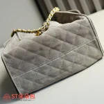 高仿香奈兒/Chanel 25C Hobo 肩背包｜限量反絨小牛皮霧灰：圖片 6