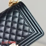 高仿香奈兒/Chanel Leboy系列25cm中號黑色肩背包：圖片 6