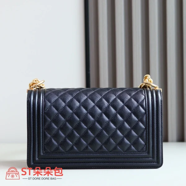 高仿香奈兒/Chanel Leboy系列25cm中號黑色肩背包：圖片 10