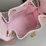 高仿香奈兒/CHANEL 25C Hobo 肩背包｜魚子醬小牛皮粉紅色：圖片 8