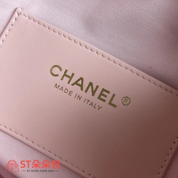 高仿香奈兒/CHANEL 25C Hobo 肩背包｜魚子醬小牛皮粉紅色：圖片 9