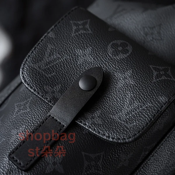 高仿包包LV Christopher MM 男士黑色印花 後背包-M45419：圖片 17