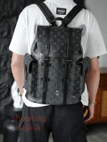 高仿包包LV Christopher MM 男士黑色印花 後背包-M45419：圖片 22