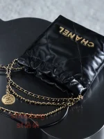 高仿香奈兒 22bag 迷你 黑色 金扣 垃圾袋：圖片 7