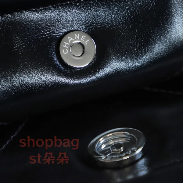 高仿香奈兒 22bag 中號 黑色 銀扣 垃圾袋：圖片 15