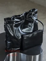 高仿香奈兒 22bag 小號 黑色 銀扣 垃圾袋：圖片 5