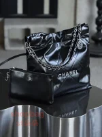 高仿香奈兒 22bag 小號 黑色 銀扣 垃圾袋：圖片 4