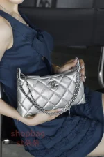 高仿香奈兒 25S金幣hobo 灰色 餃子包：圖片 20