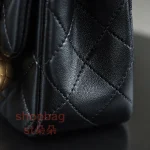 高仿香奈兒/Chanel 方胖子大mini 金球鏈條翻蓋包 黑色：圖片 19