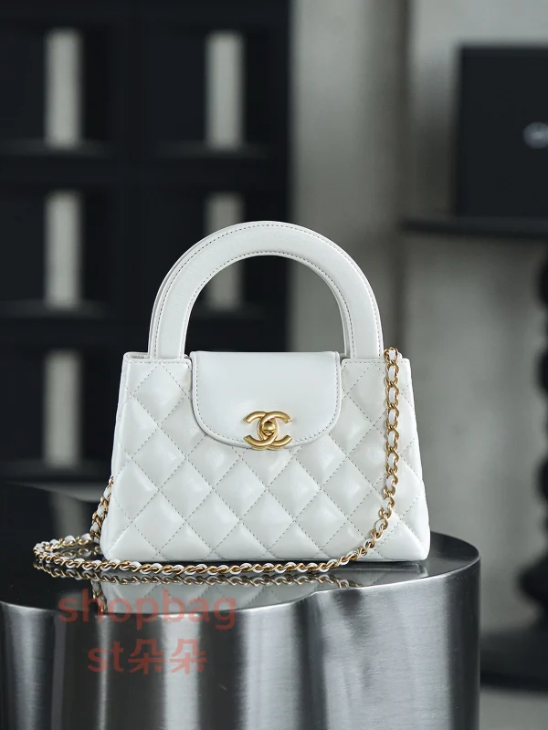 高仿香奈兒/Chanel Kelly25C 白色 手提肩背包：圖片 2