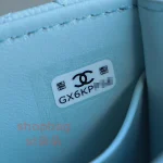 高仿香奈兒/Chanel Kelly mini 手提肩背包 藍色：圖片 12