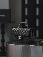 高仿香奈兒 Chanel 25B 穿皮手柄CF MINI大號 鏈條包：圖片 8