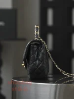高仿香奈兒 Chanel 25B 穿皮手柄CF MINI大號 鏈條包：圖片 3