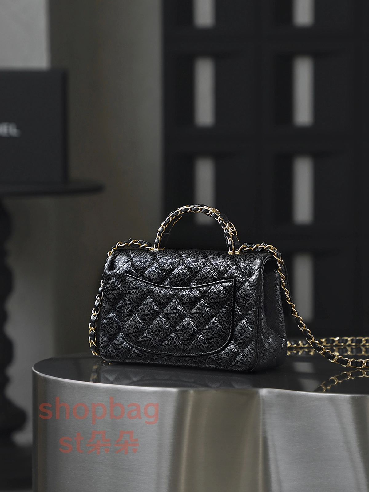 高仿香奈兒 Chanel 25B 穿皮手柄CF MINI 小號 鏈條包 9 高仿香奈兒 Chanel 25B 穿皮手柄CF MINI 小號 鏈條包