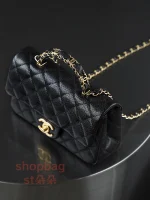 高仿香奈兒 Chanel 25B 穿皮手柄CF MINI 小號 鏈條包：圖片 9