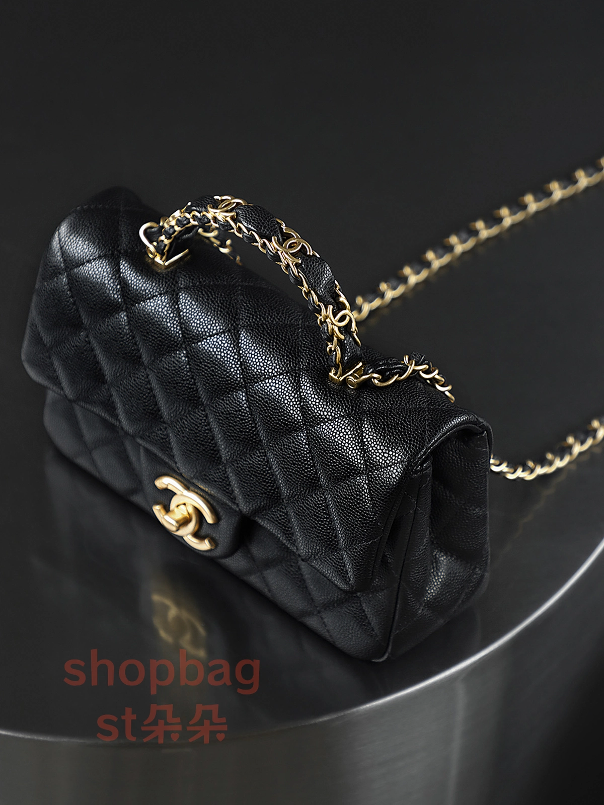 高仿香奈兒 Chanel 25B 穿皮手柄CF MINI 小號 鏈條包 8 高仿香奈兒 Chanel 25B 穿皮手柄CF MINI 小號 鏈條包