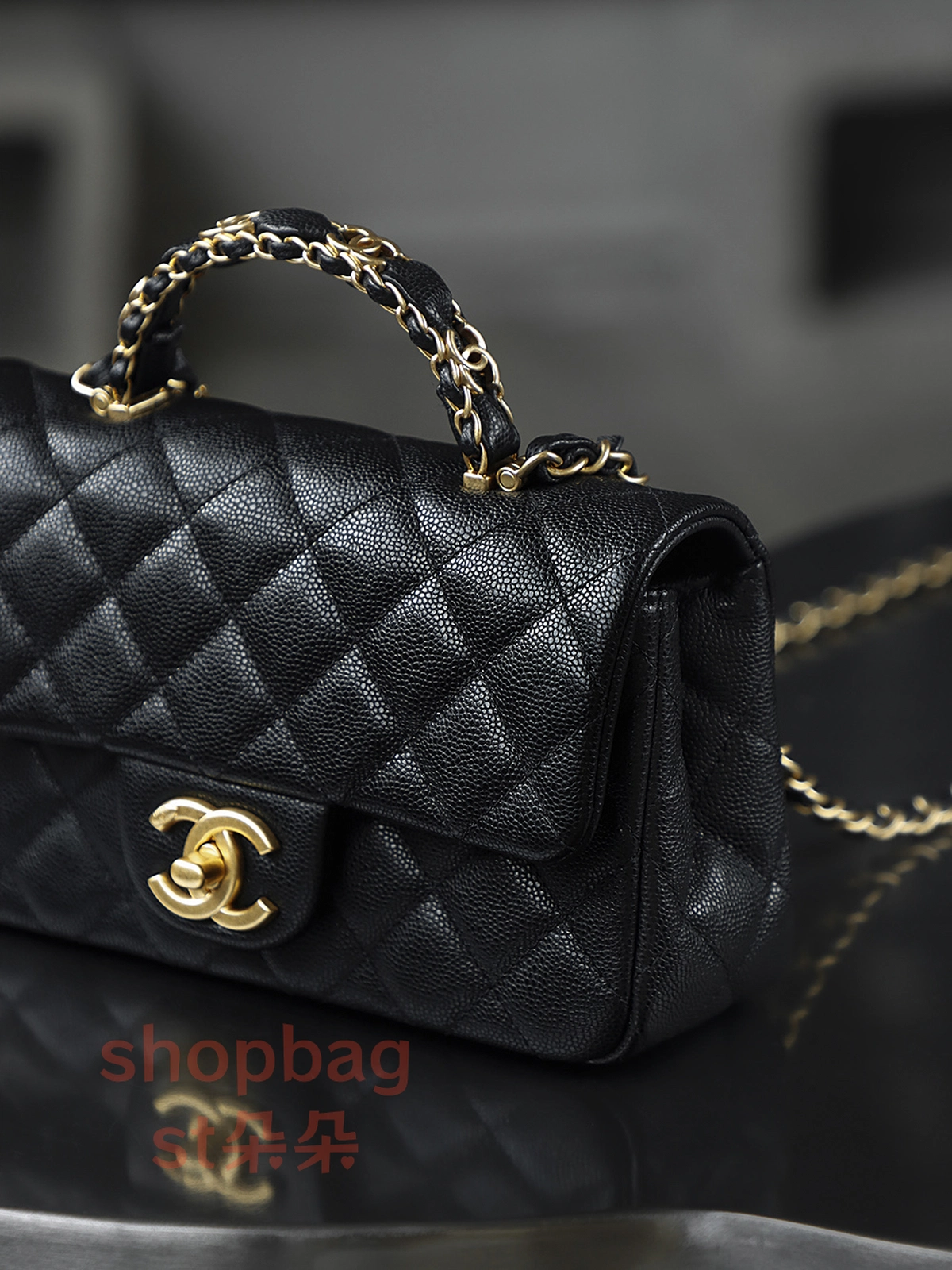 高仿香奈兒 Chanel 25B 穿皮手柄CF MINI 小號 鏈條包 5 高仿香奈兒 Chanel 25B 穿皮手柄CF MINI 小號 鏈條包