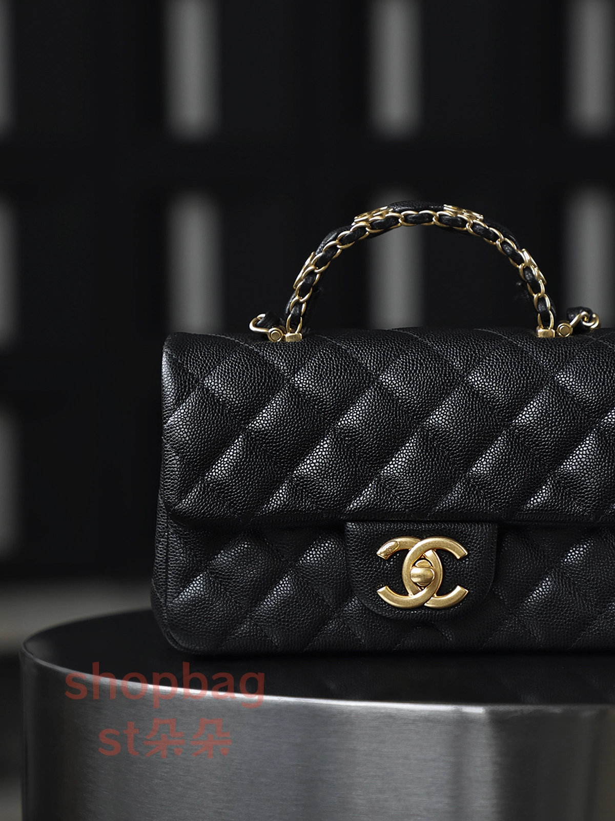 高仿香奈兒 Chanel 25B 穿皮手柄CF MINI 小號 鏈條包 4 高仿香奈兒 Chanel 25B 穿皮手柄CF MINI 小號 鏈條包