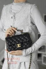 高仿香奈兒 Chanel 25B 穿皮手柄CF MINI 小號 鏈條包：圖片 21
