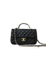 高仿香奈兒 Chanel 25B 穿皮手柄CF MINI大號 鏈條包