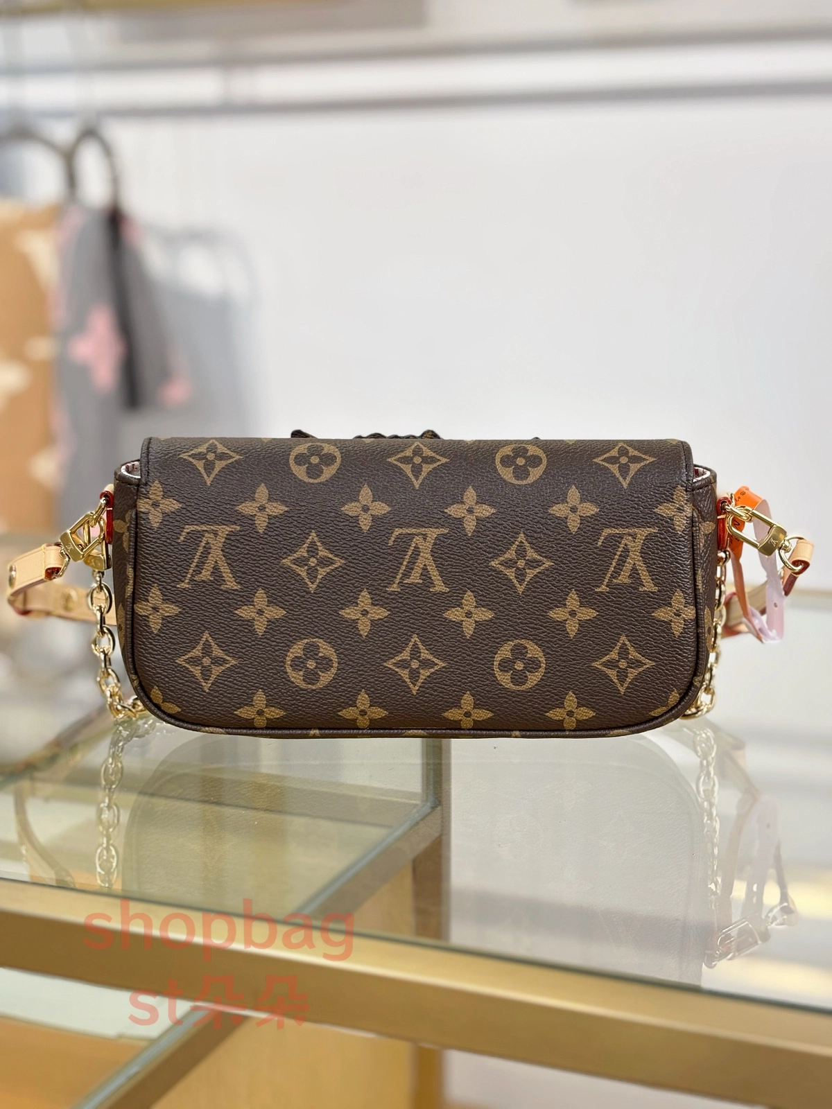 高仿 路易威登與 Grace Coddingon 同行系列 WALLET ON CHAIN IVY 單肩包 M15148 8 高仿 a貨包包 頂級高仿 路易威登與 Grace Coddingon 同行系列 WALLET ON CHAIN IVY 單肩包 M15148 實拍照片背面