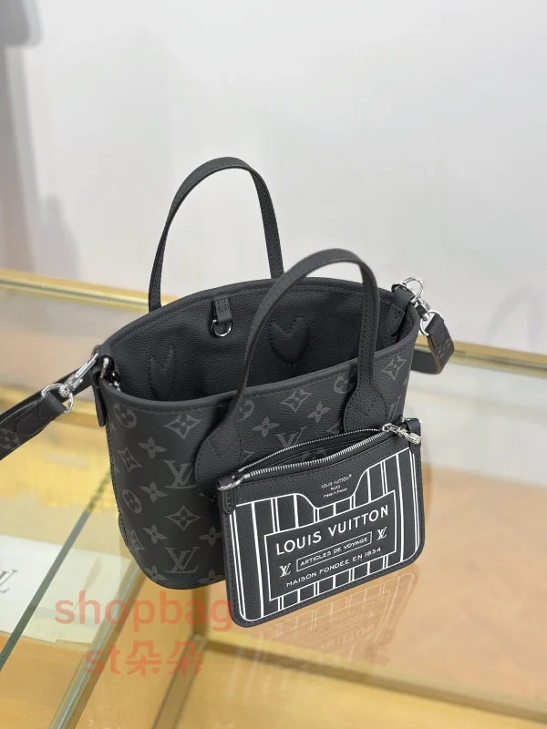 高仿 LV NEVERFULL INSIDE OUT BB 老花雙面 斜挎 手提包 M15210：圖片 5